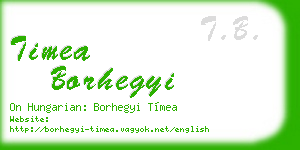 timea borhegyi business card